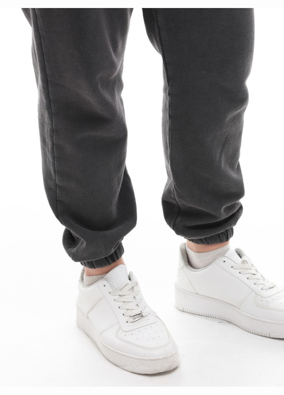 Спортивные брюки женские черные с варкой тринитка MDG Джогери (302879199)