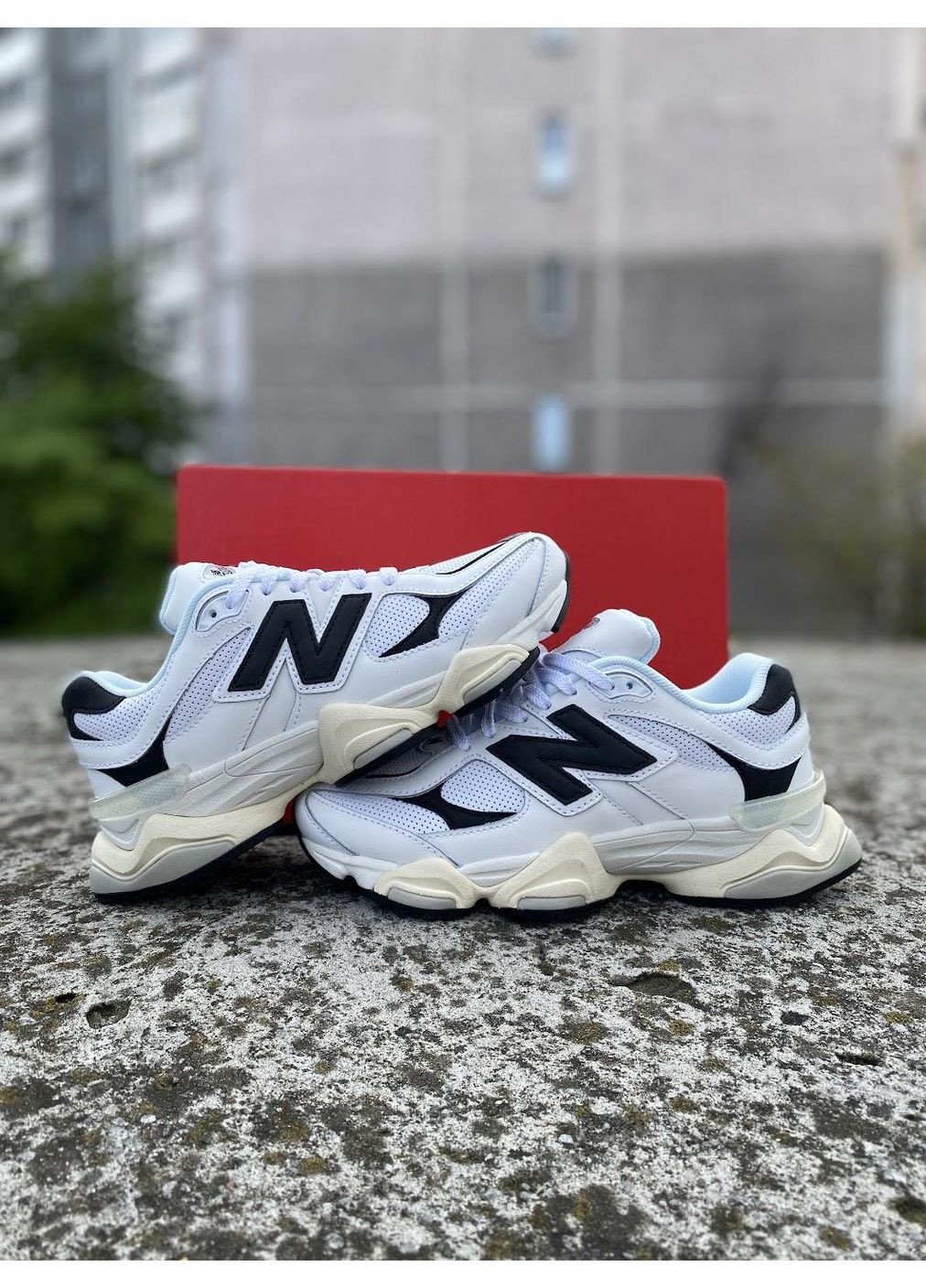 Чорні Осінні кросівки чоловічі new balance 9060 white black u9060aab нью беланс 9060 No Brand