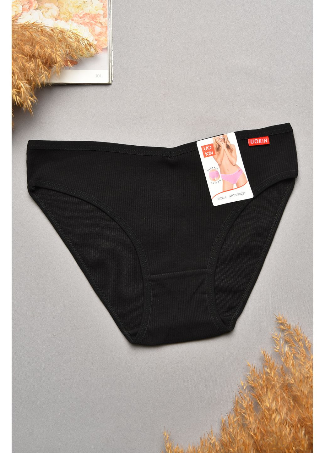 Труси жіночі чорного кольору Let's Shop (365968018)