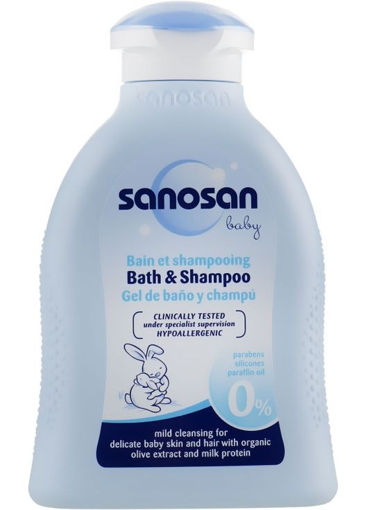Детский шампунь-гель для купания 2 в 1 Baby Bath & Shampoo 500ml (586843-74389) Sanosan (368636868)