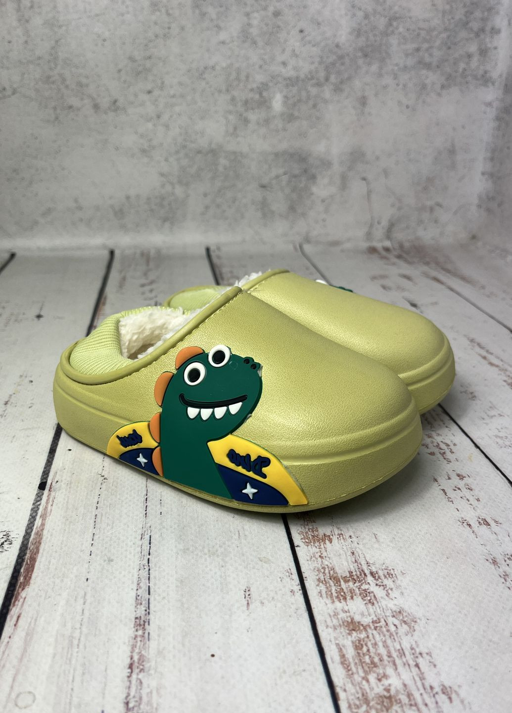 Салатовые тапочки галоши детские салатовый (1218-3) Deshman