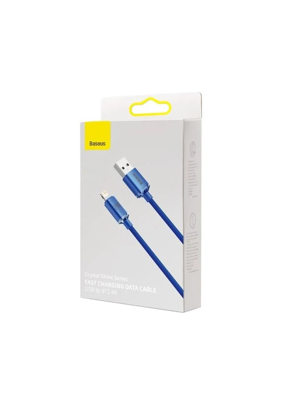 Кабель Fast Charging Data Cable USB to iP 2.4A 2m Blue Baseus Crystal Shine Series (368698397)