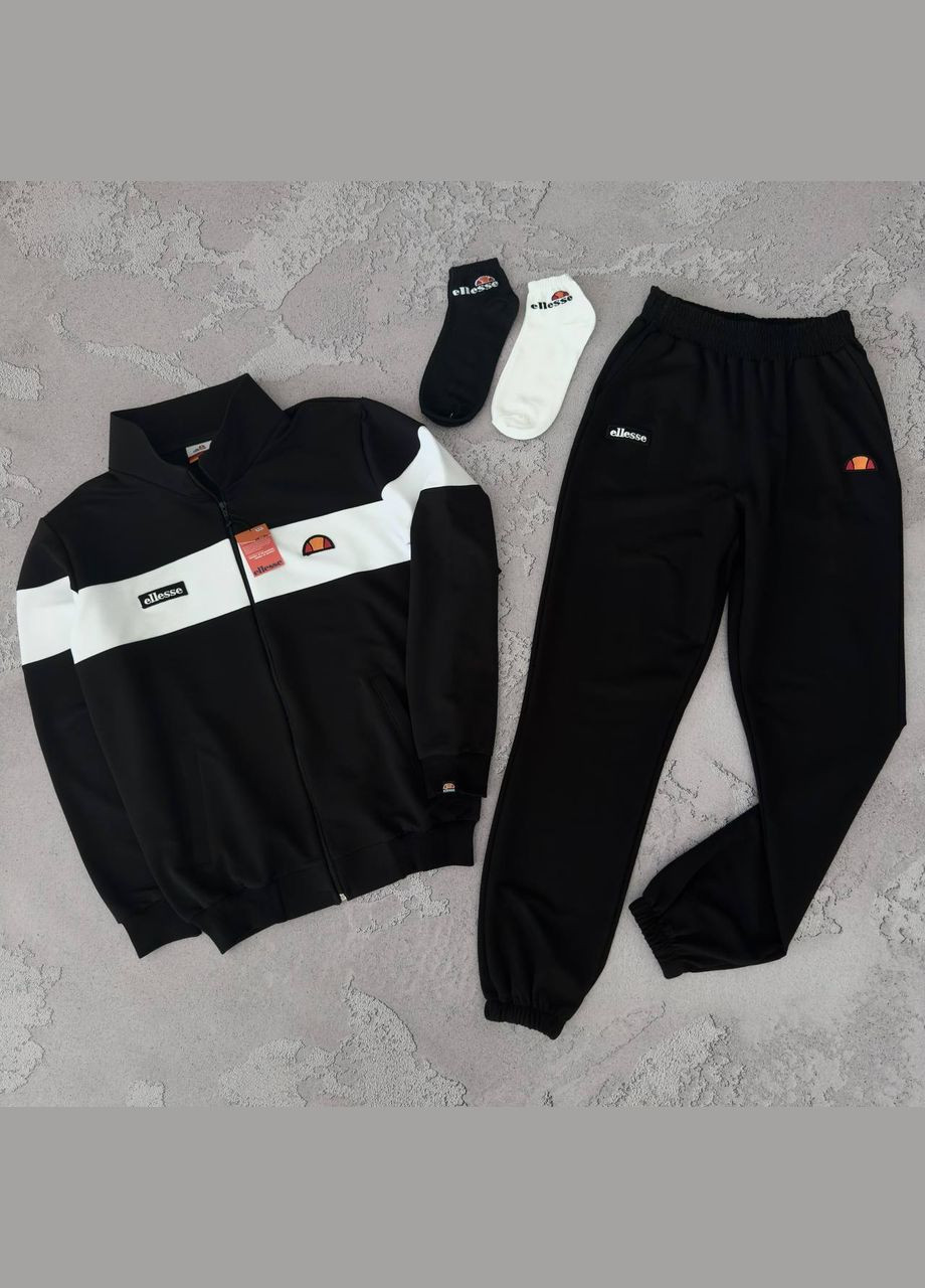 Черный демисезонный 4 в 1 костюм+2 пары носков в подарок турецкая двухнитка No Brand