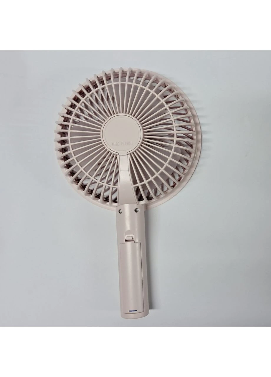 Великий ручний з підставкою акумуляторний вентилятор Fan RL-10 Рожевий No Brand (384217225)