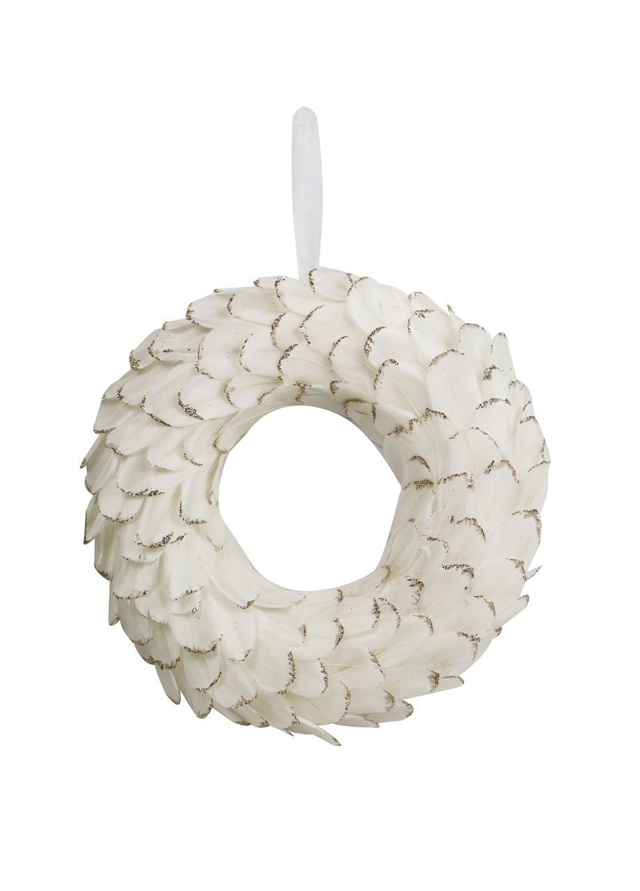 Новорічний різдвяний вінок з пір'я, ø 28 см Melinera (299485015)