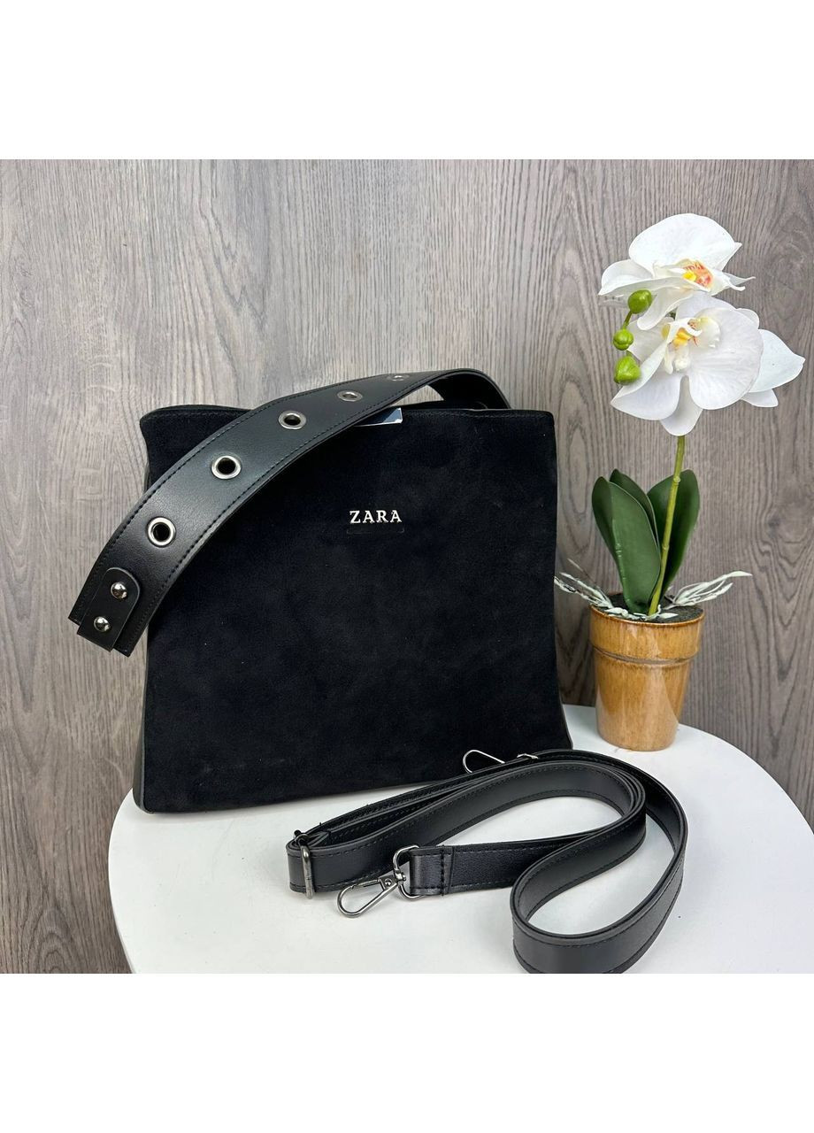 Жіноча сумка замшева сумочка з натуральної замші чорна Turkey (366873058)