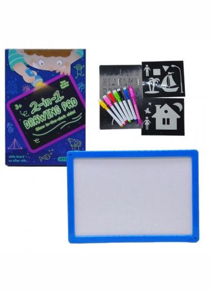 Доска для рисования 2в1 (трафареты, маркеры "пиши-стирай") MIC (318017140)