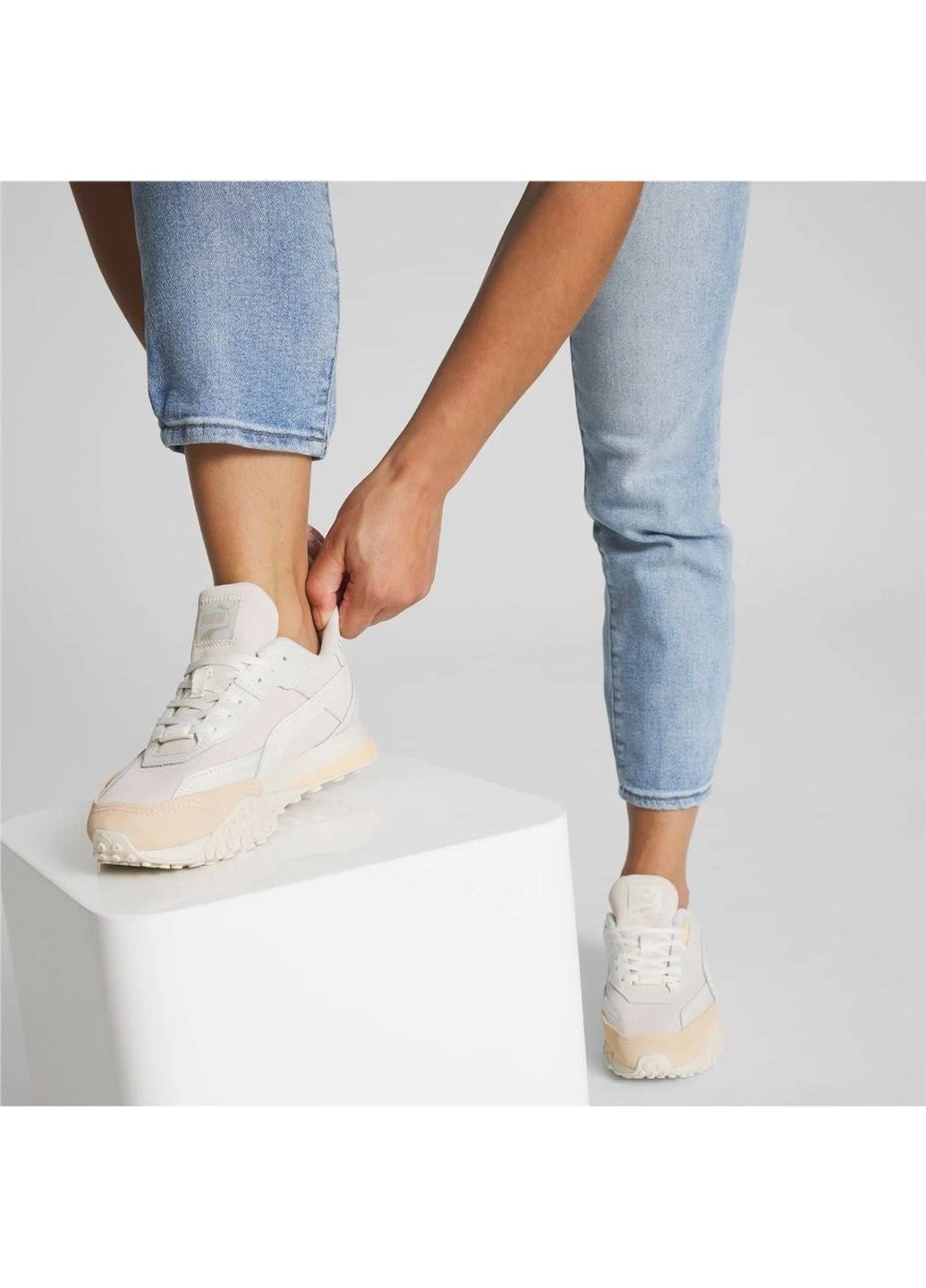 Кроссовки женские Blacktop Rider Glimmer Sneakers Beige 397090-01 Puma бежевые (364836687)