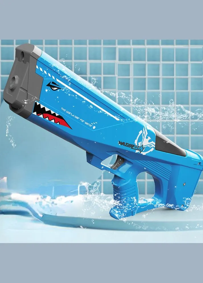 Водяной бластер Акула Watergun с автоматическим набором воды Зеленый No Brand (342369336)
