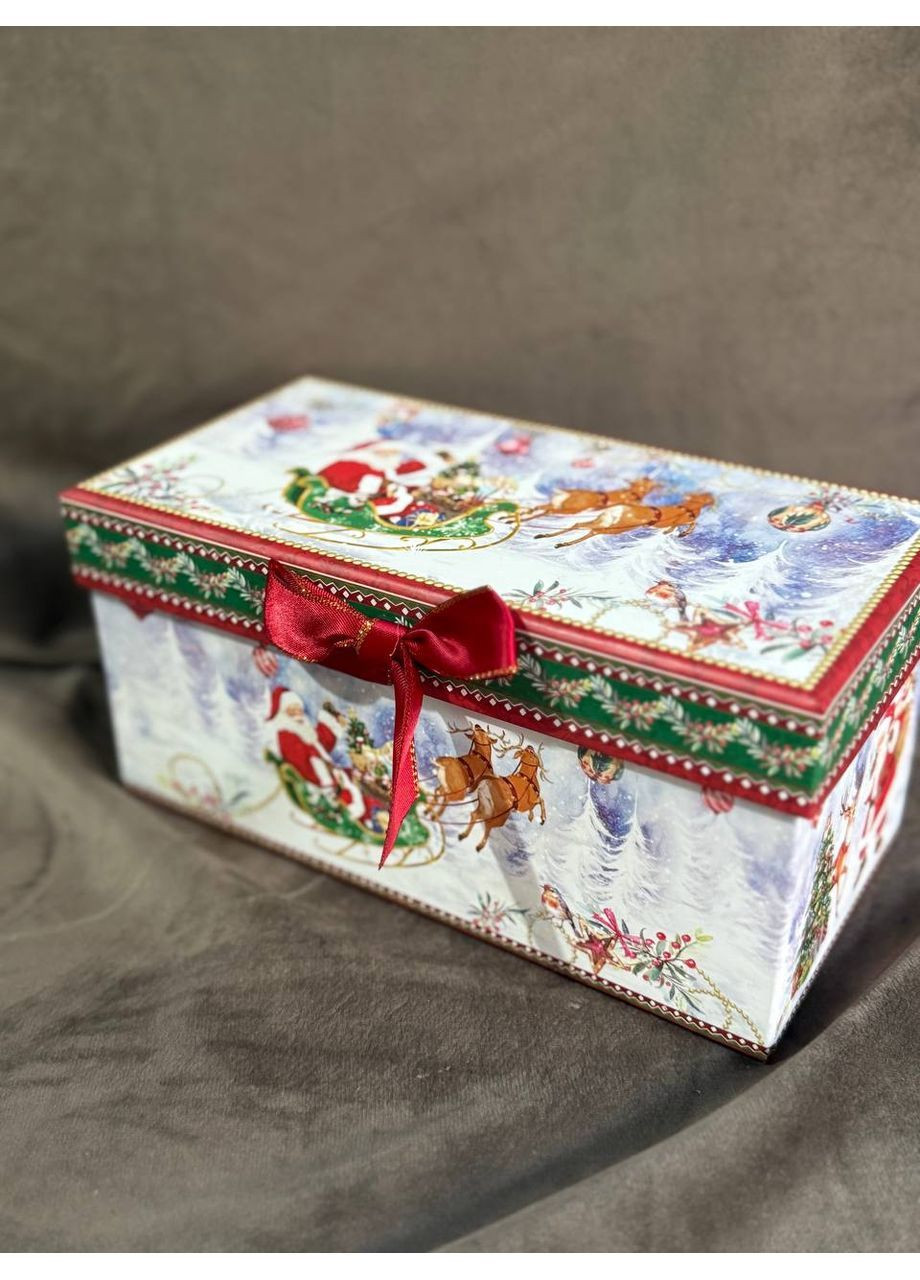 Набір чашок новорічних Santa керамічні в подарунковій коробці 2 шт 280 мл R36272 Home (363319936)