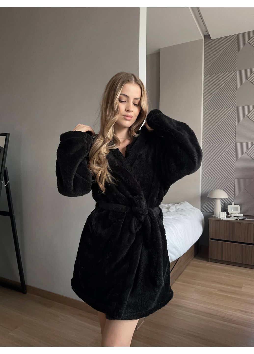 Жіночий махровий халат No Brand Р4960-638 (370143856)