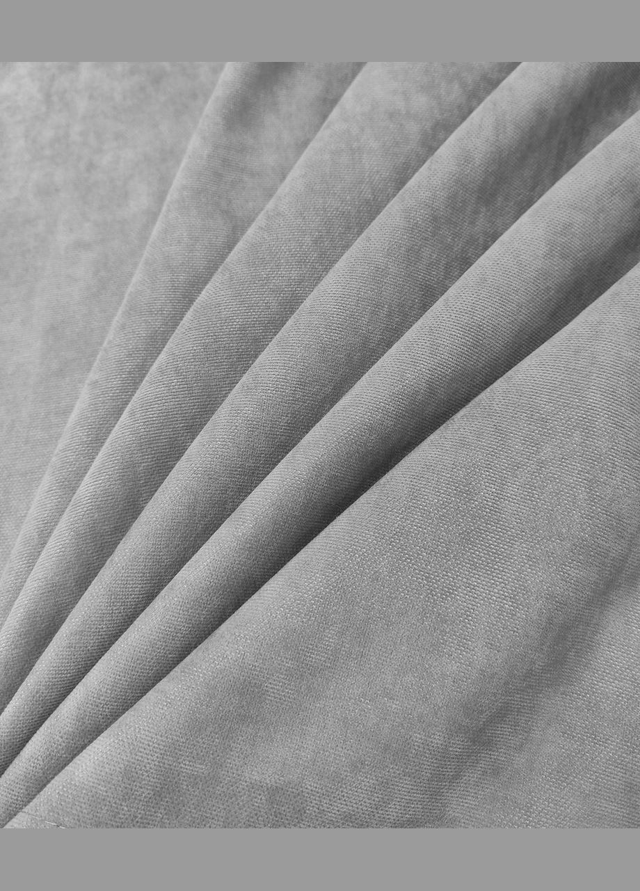 Штора атлас ширина 150см, висота 280 см світло-сіра 1 шт No Brand (315875785)