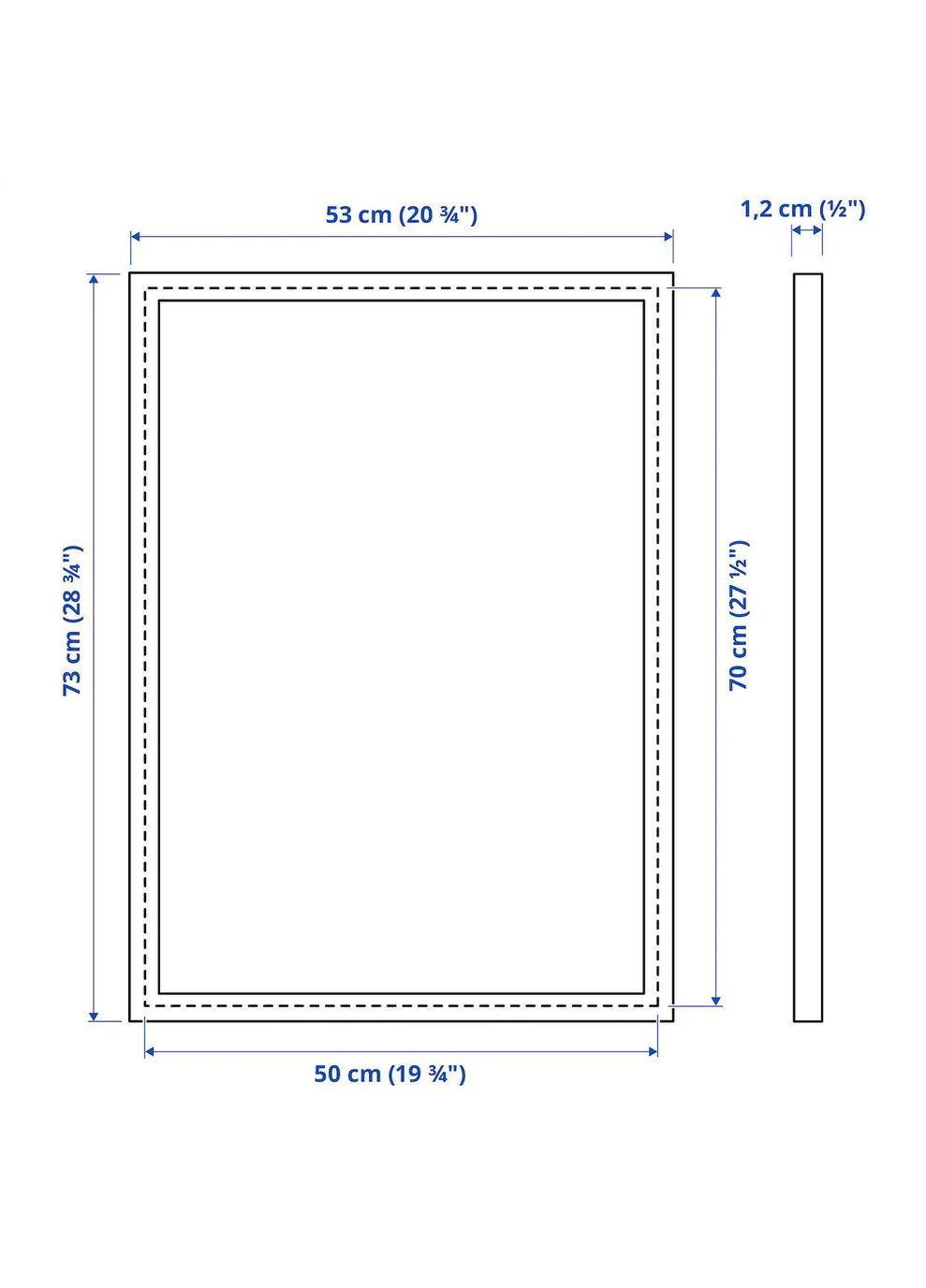 Рамка ІКЕА FISKBO 50х70 см чорний (50297961) IKEA (267903279)