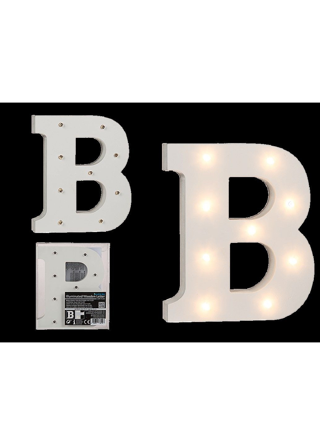 Буква В декоративная с LED подсветкой OOTB (290561837)