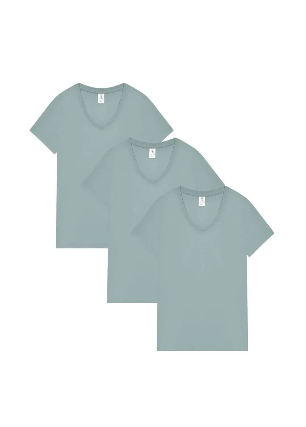 Набір футболок жіночих з v-образним вирізом (3шт) Роза - (338189544)