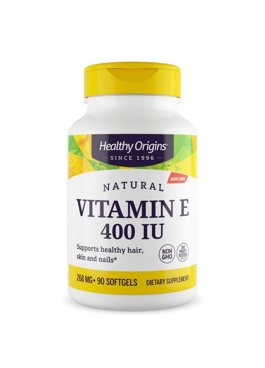 Витамины и минералы Vitamin E 400 IU, 90 капсул Healthy Origins (293342473)