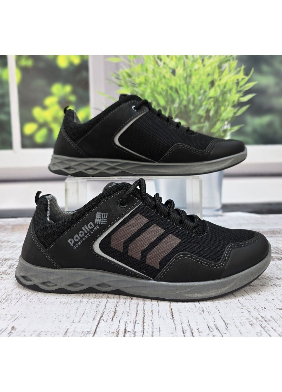 Чорні Осінні кросівки чоловічі Paolla