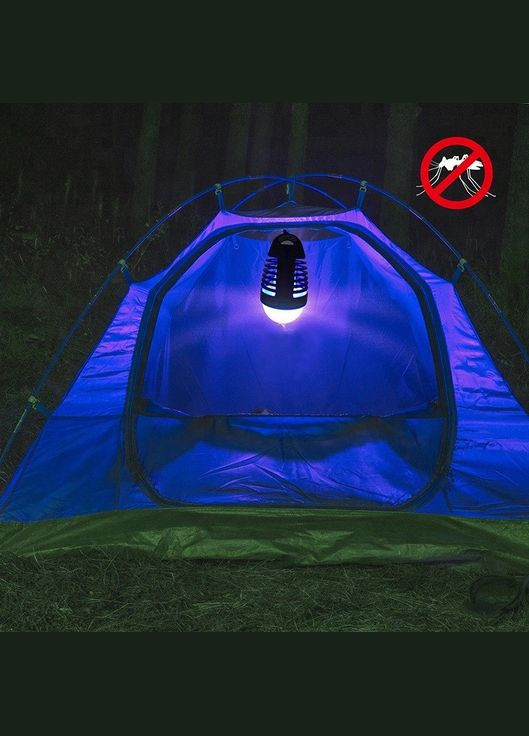 Лампа приманка для комах SS-2503 акумуляторна + Ліхтар кемпінговий Сірий VHG (360771956)