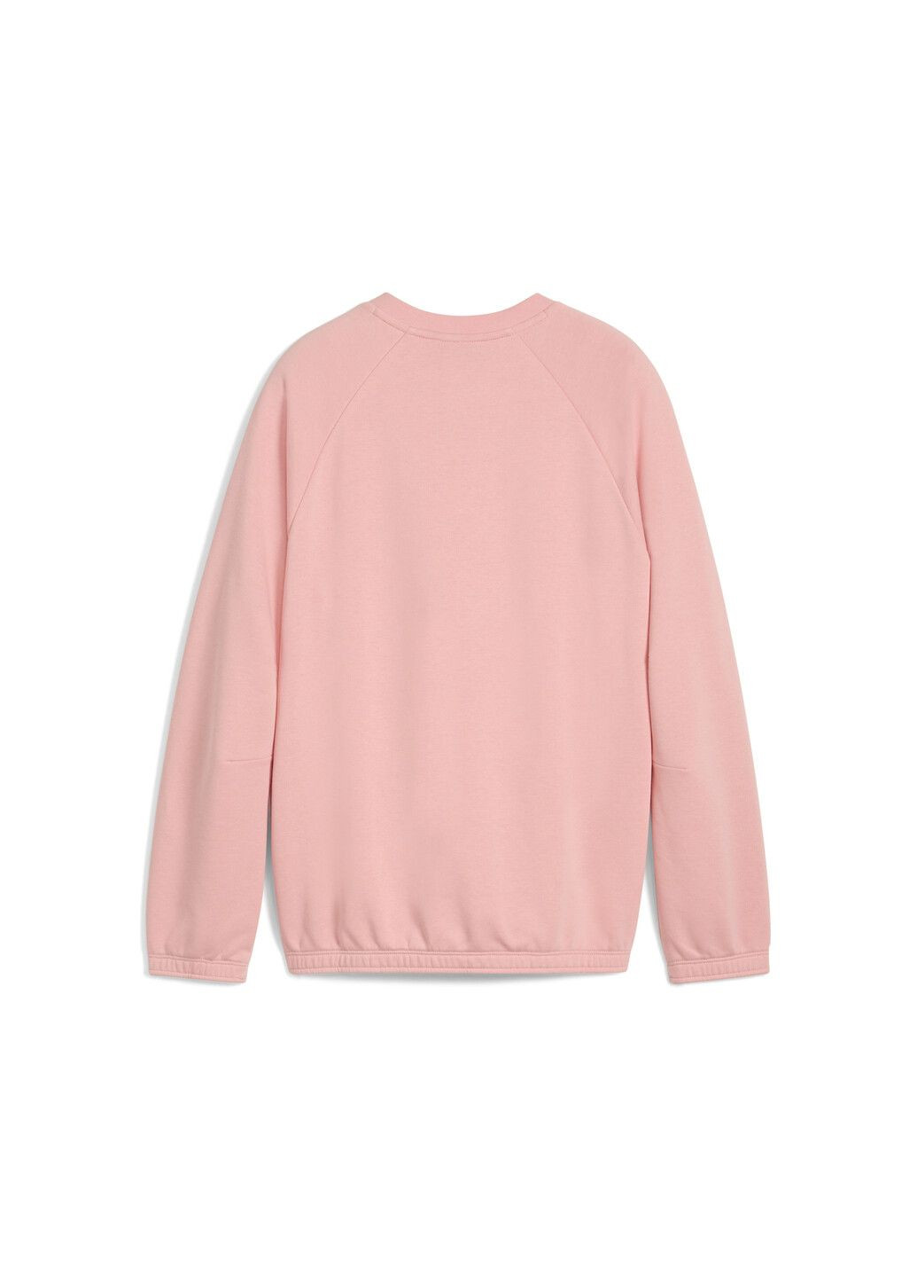 Puma детский свитшот butterfly vibe crew top youth однотонный розовый спортивный хлопок, полиэстер, эластан