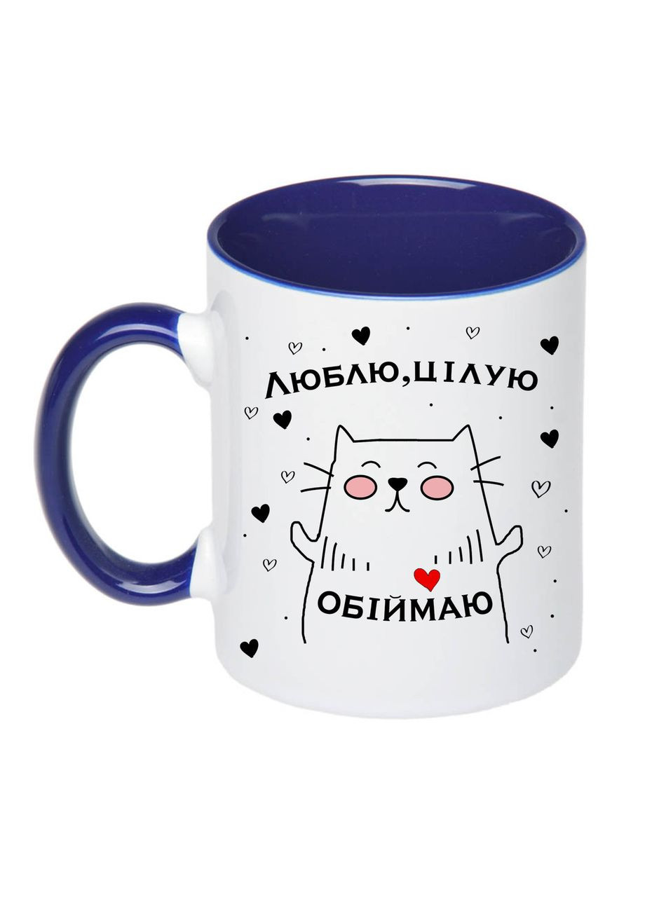 Чашка с принтом "Люблю, целую, обнимаю" 330мл (цвет) (18490) No Brand (312487415)