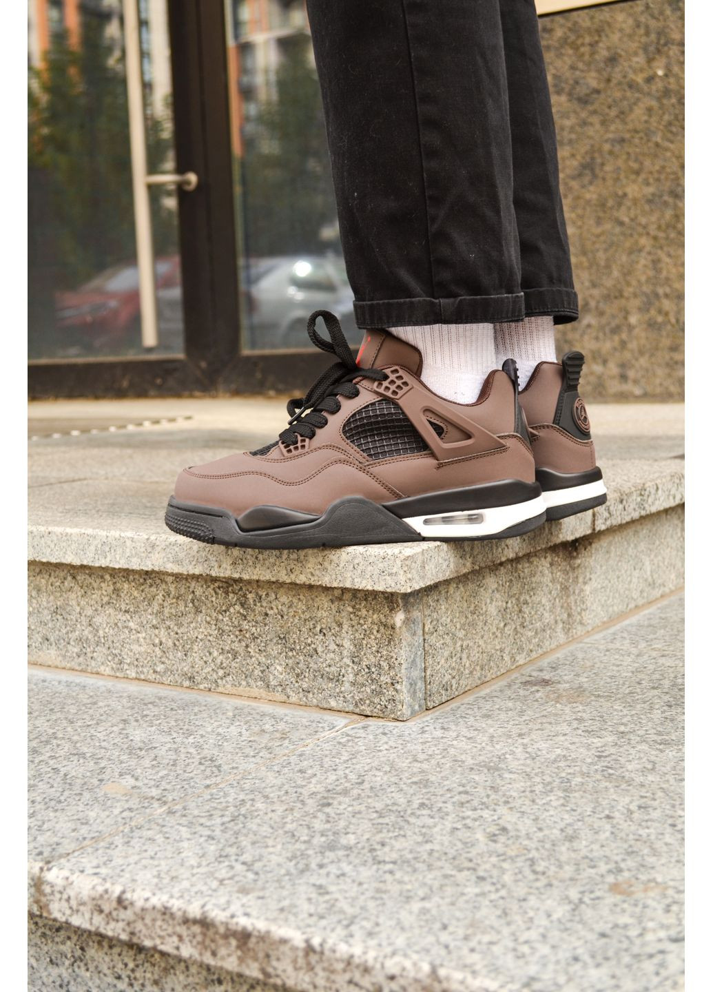 Коричневі літні кросівки nike air jordan 4 brown paris найк аір джордан коричневі No Brand