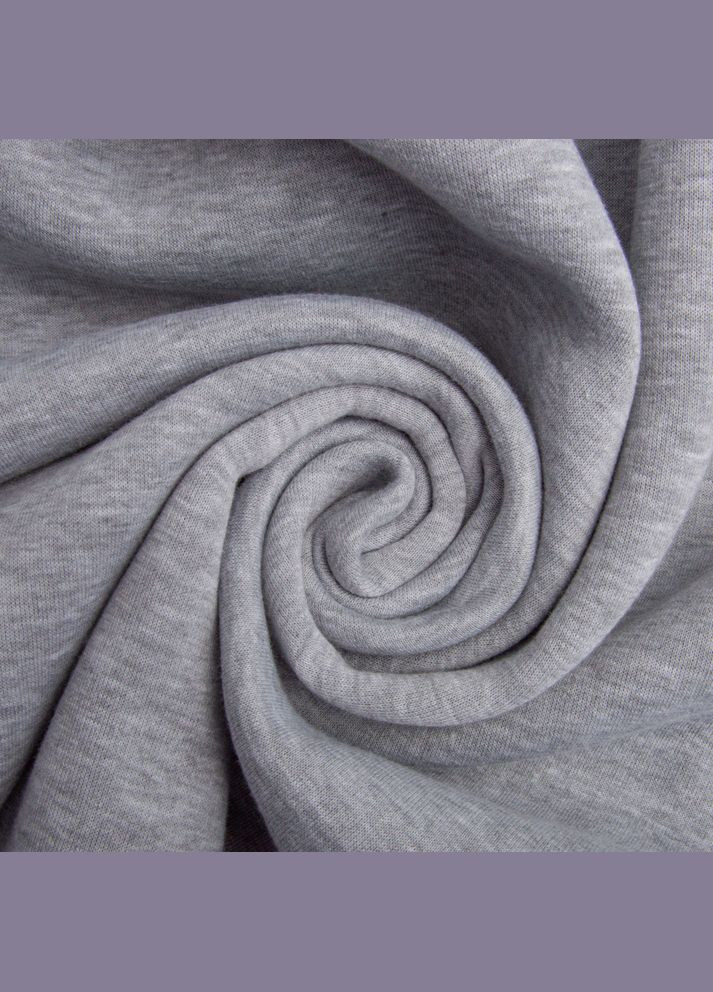 Ткань трикотаж трехнить, 310 гр/м2, 180 см св.серый/меланж IDEIA (307908840)