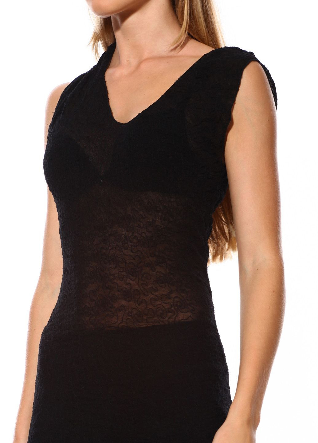 Чорна повсякденний сукня чорний Paolo Pecora однотонна