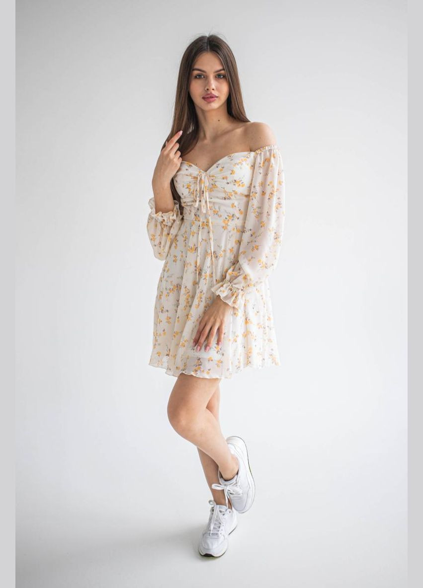 Молочное праздничный, повседневный, коктейльное, вечернее платье "princess" No Brand