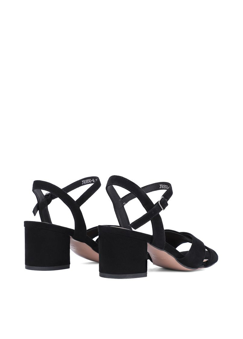 Черные женские босоножки jr850-6 черный велюр Attizzare