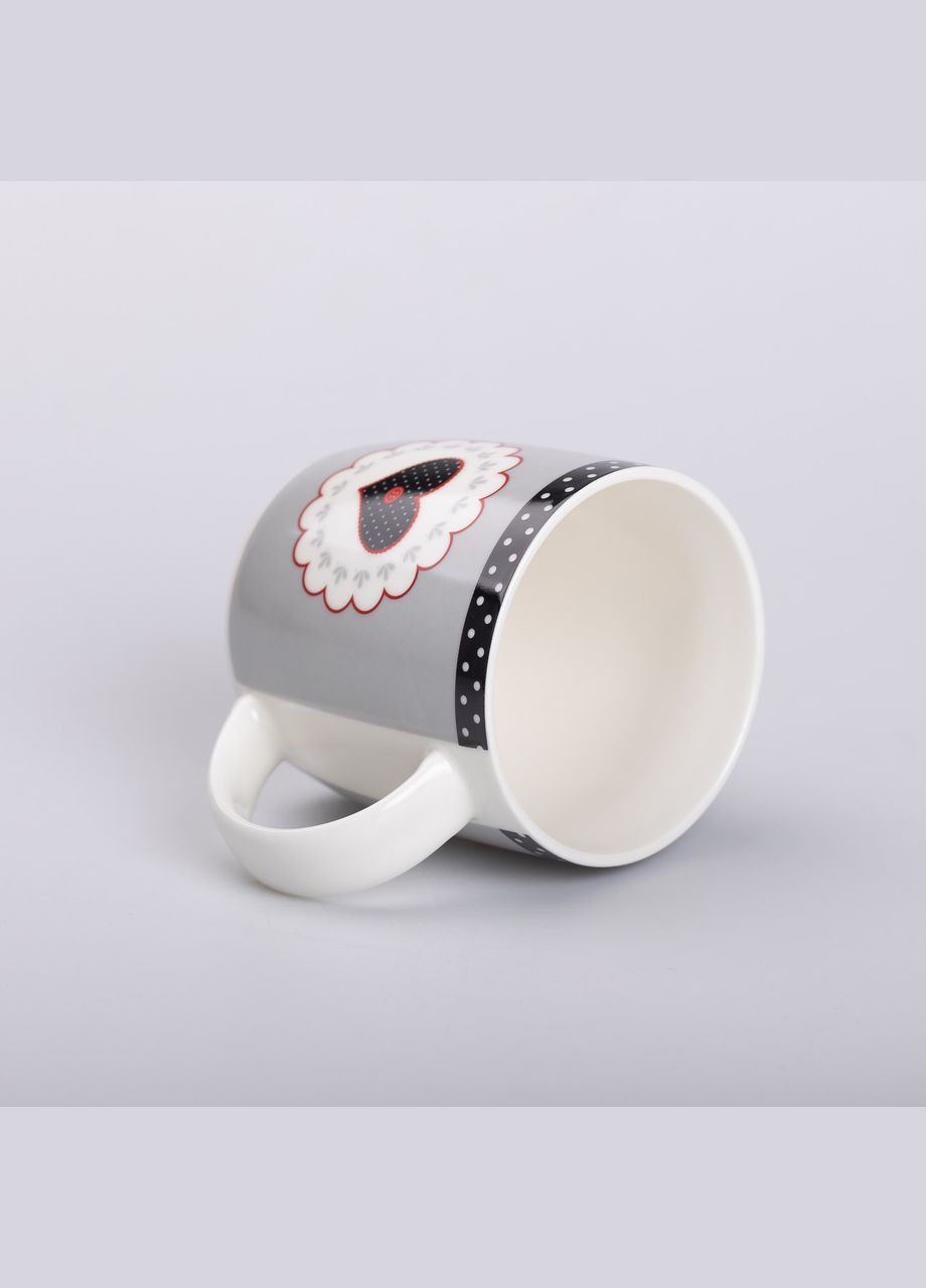 Чашка керамічна I love you 400 мл, сірий з чорим Ceramic (322855550)