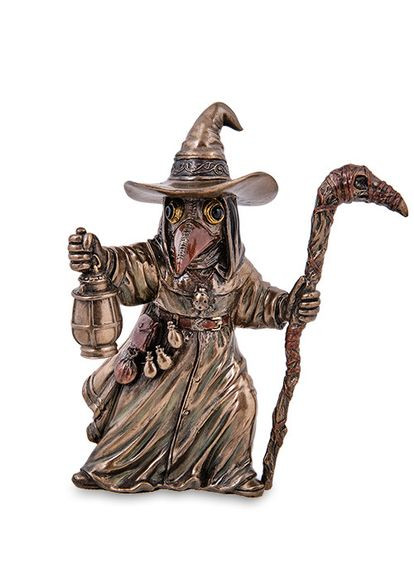 Статуэтка в стиле Фэнтези Чумной доктор 14 см 1907248 полистоун покрытый бронзой Veronese (346531615)
