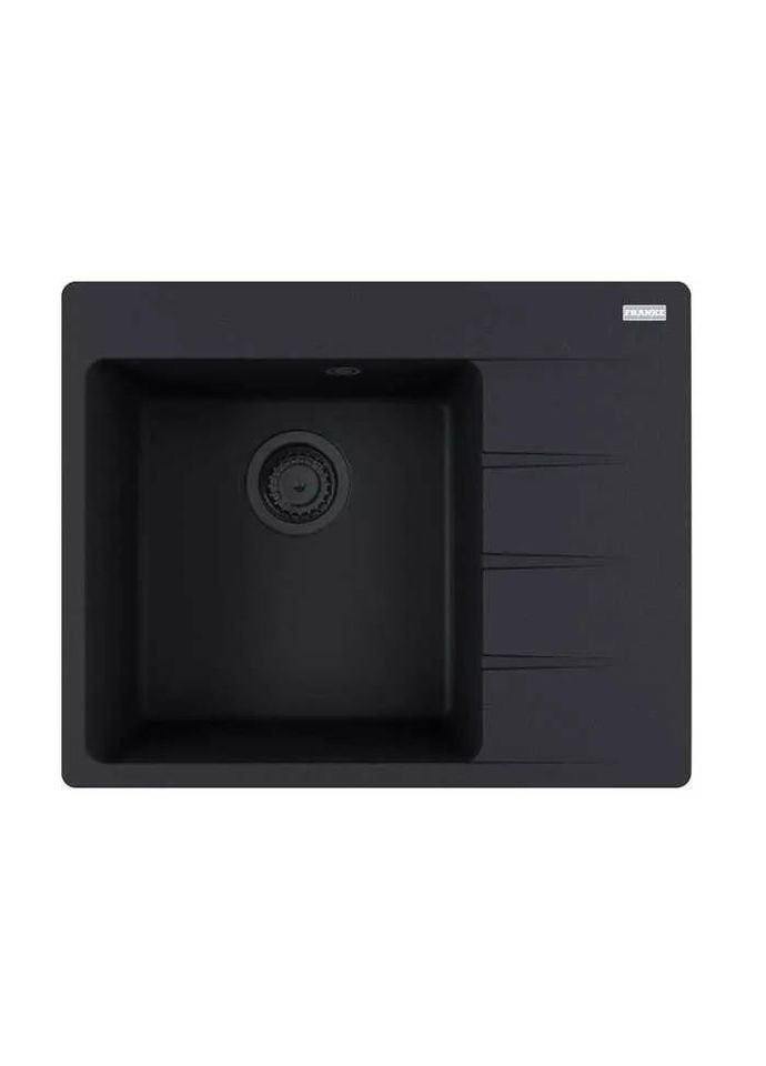 Мийка кухонная Centro, фраграніт, прямокутник, з крилом, 620х500х200мм, чаша - 1, врізна, CNG 611-62 TL, чорний матовий FRANKE (360398092)