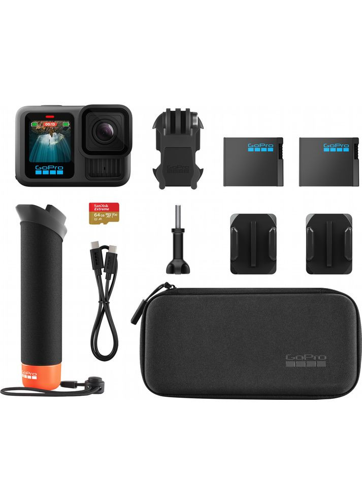 Экшн-камера HERO13 Black + Enduro + Head Strap + Handler Floating (CHDRB-131-RW) GOPRO (367057295)