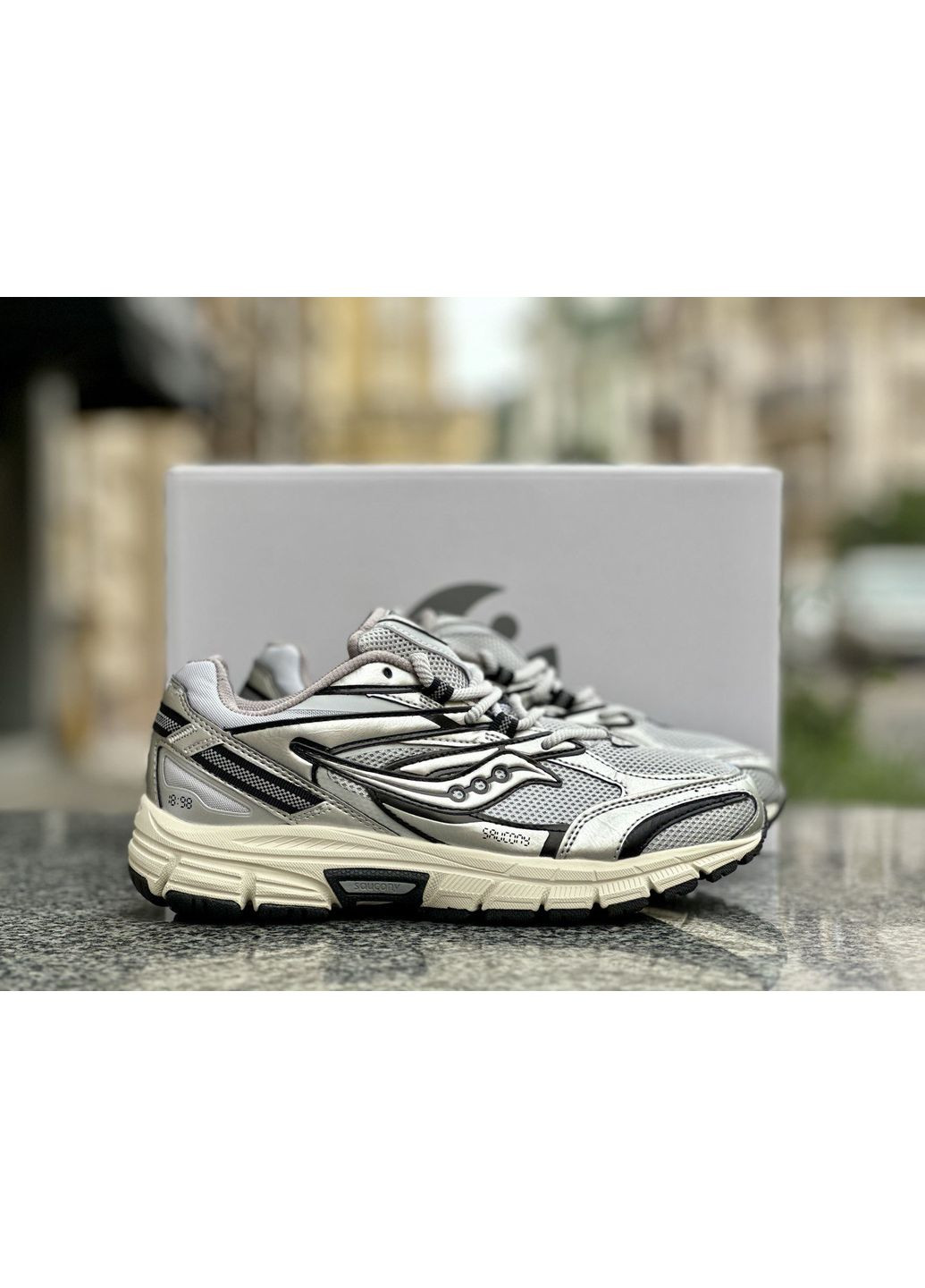 Комбіновані Осінні кросівки чоловічі saucony cohesion 2k silver сауконі No Brand