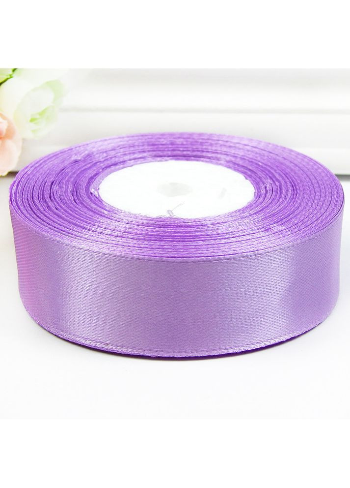Лента атласная, однотонная, 2,5 см, №90 светло-сиреневый No Brand (365833275)