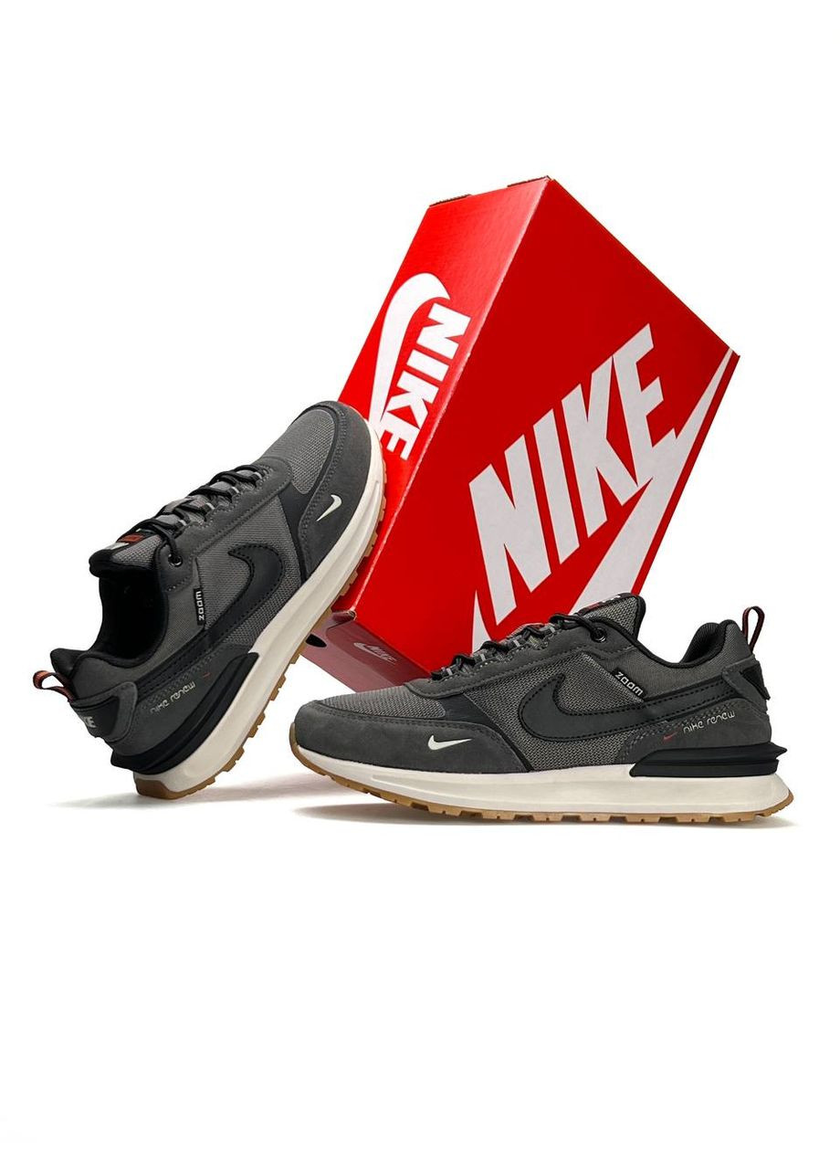 Темно-сірі Осінні кросівки чоловічі No Brand