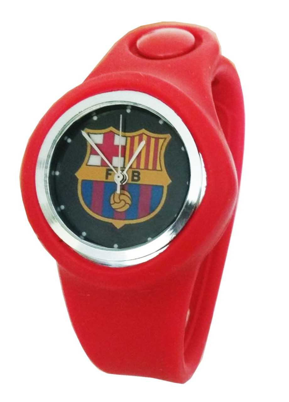 Дитячий наручний годинник для хдопчиків ФК Барселона червоний, Чорний No Brand (366872816)