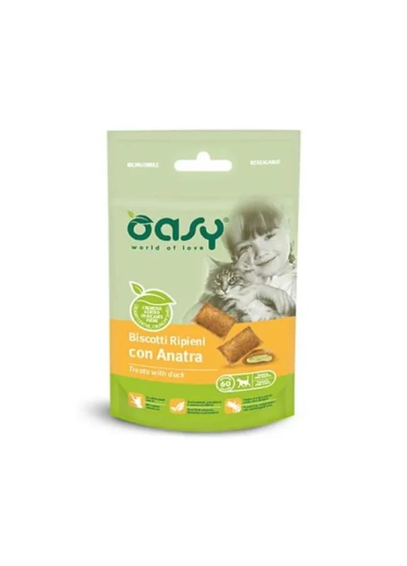Лакомства для кошек TREATS с уткой 60 г (8053017346304) Oasy (399118008)