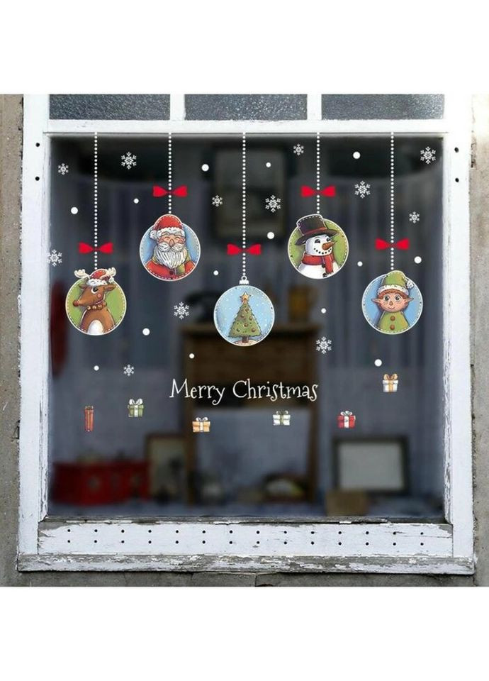 Набор новогодних наклеек на окно New Year 4 13770 45х60 см 1 лист No Brand (335584543)