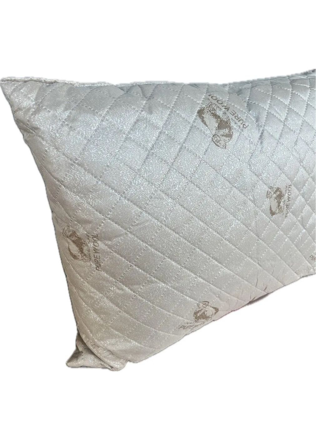 Подушка стеганая из натуральной овчины Pure Wool 21507 50х50 см бежевая Leri Max (365688987)