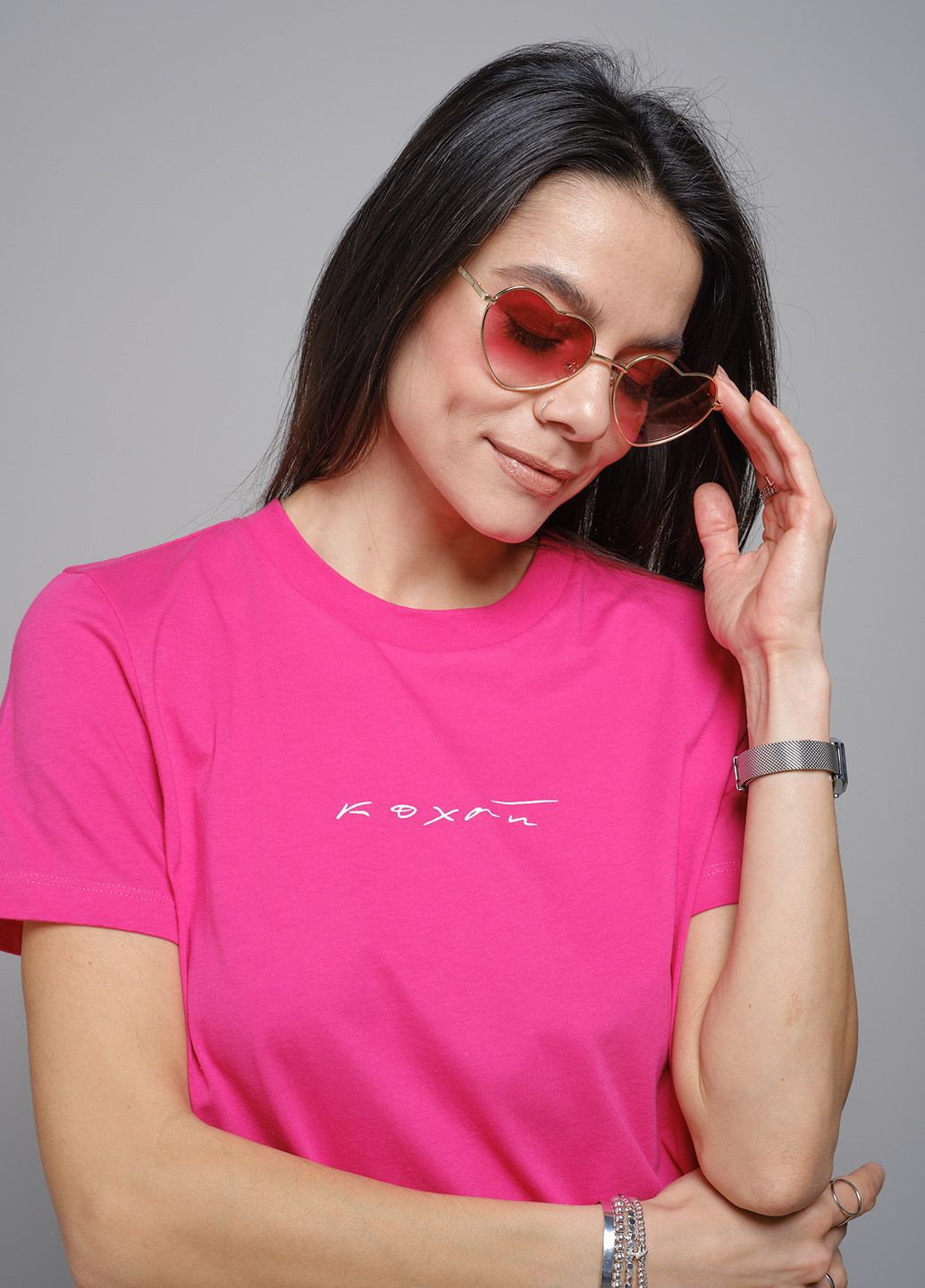 Розовая летняя женская футболка 103139 Power