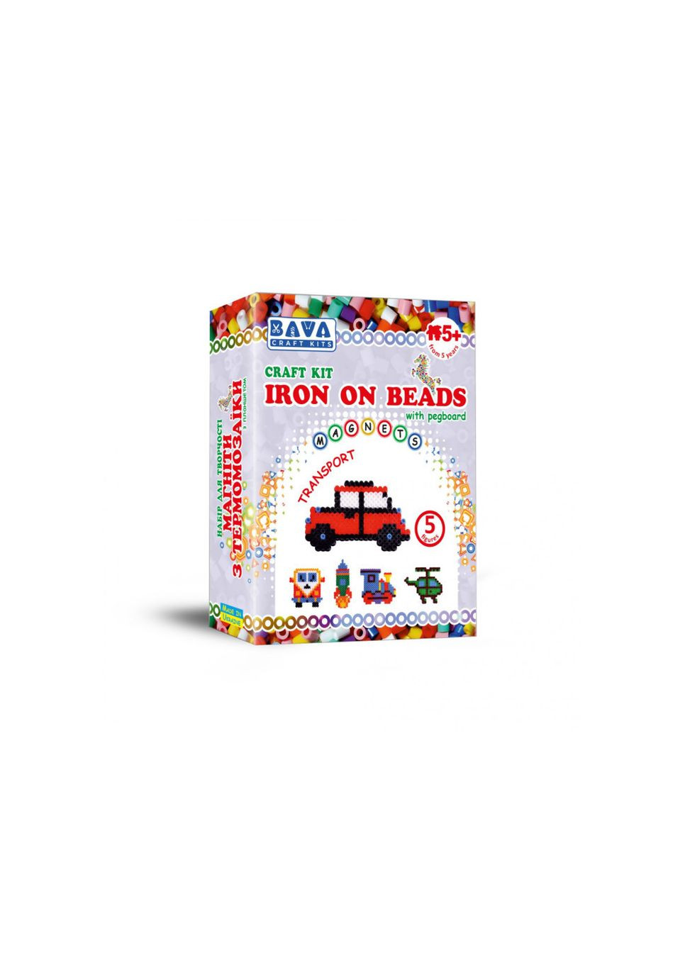 Набор для творчества Магниты из термомозаики без планшета "Транспорт" TM019 УМНЯШКА (307826660)