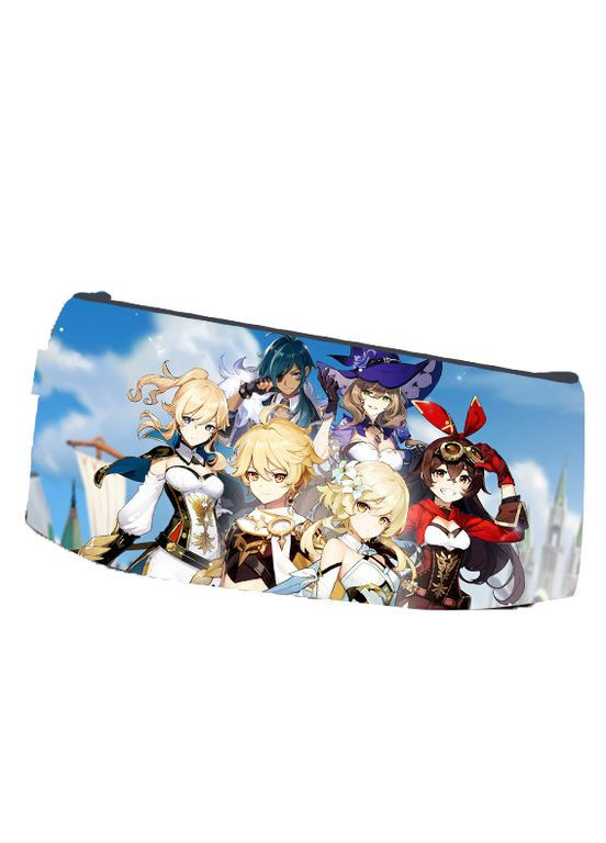 Пенал школьный Геншин импакт Genshin Impact двухсторонний 22х11 см (pn_0157) No Brand (328446113)