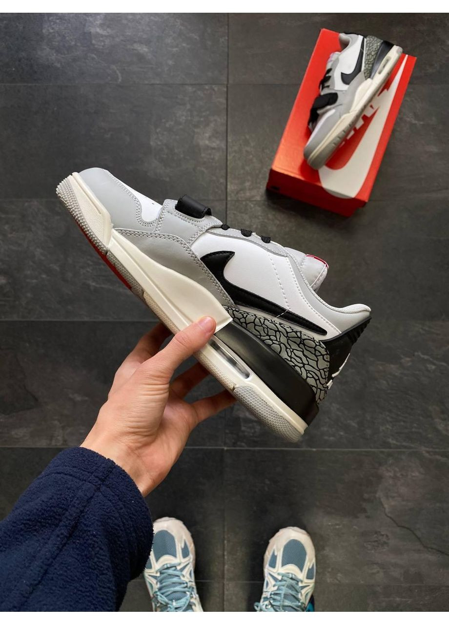 Белые демисезонные кроссовки мужские nike air jordan legacy 312 low найк аир джордан No Brand