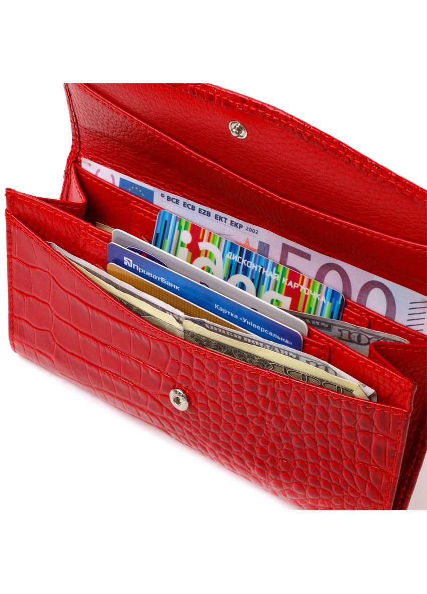 Привлекательное женское портмоне из натуральной кожи с тиснением под змею 21699 Canpellini (329152001)