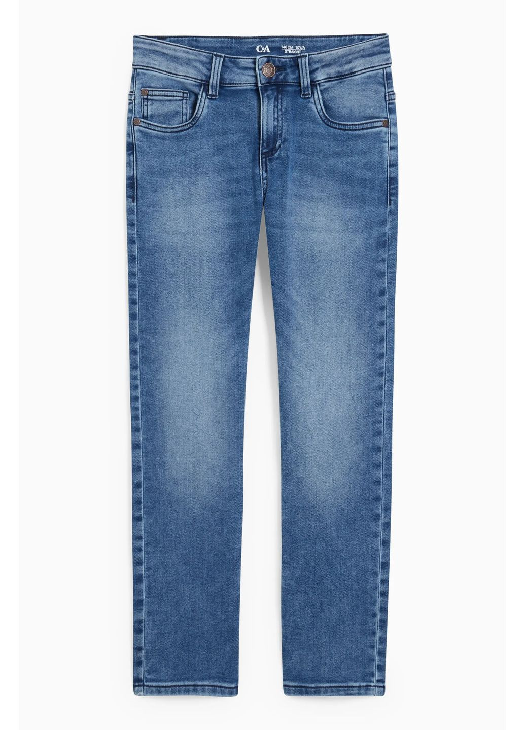 Синие демисезонные прямые джинсы C&A