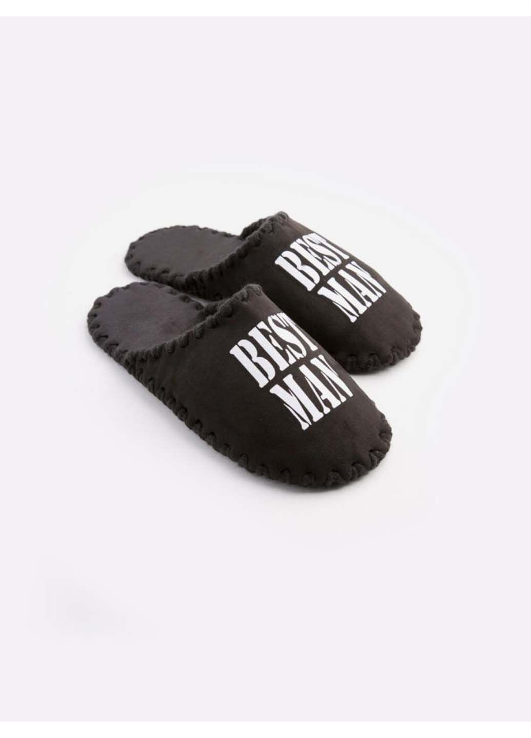 Черные домашние тапочки Family Story