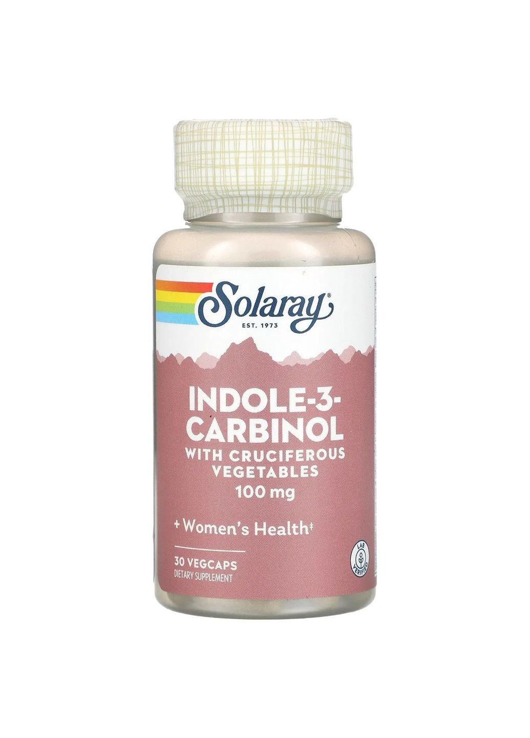 Індол-3-Карбінол, Indole-3-Carbinol,, 100 мг, 30 капсул Solaray (329200154)