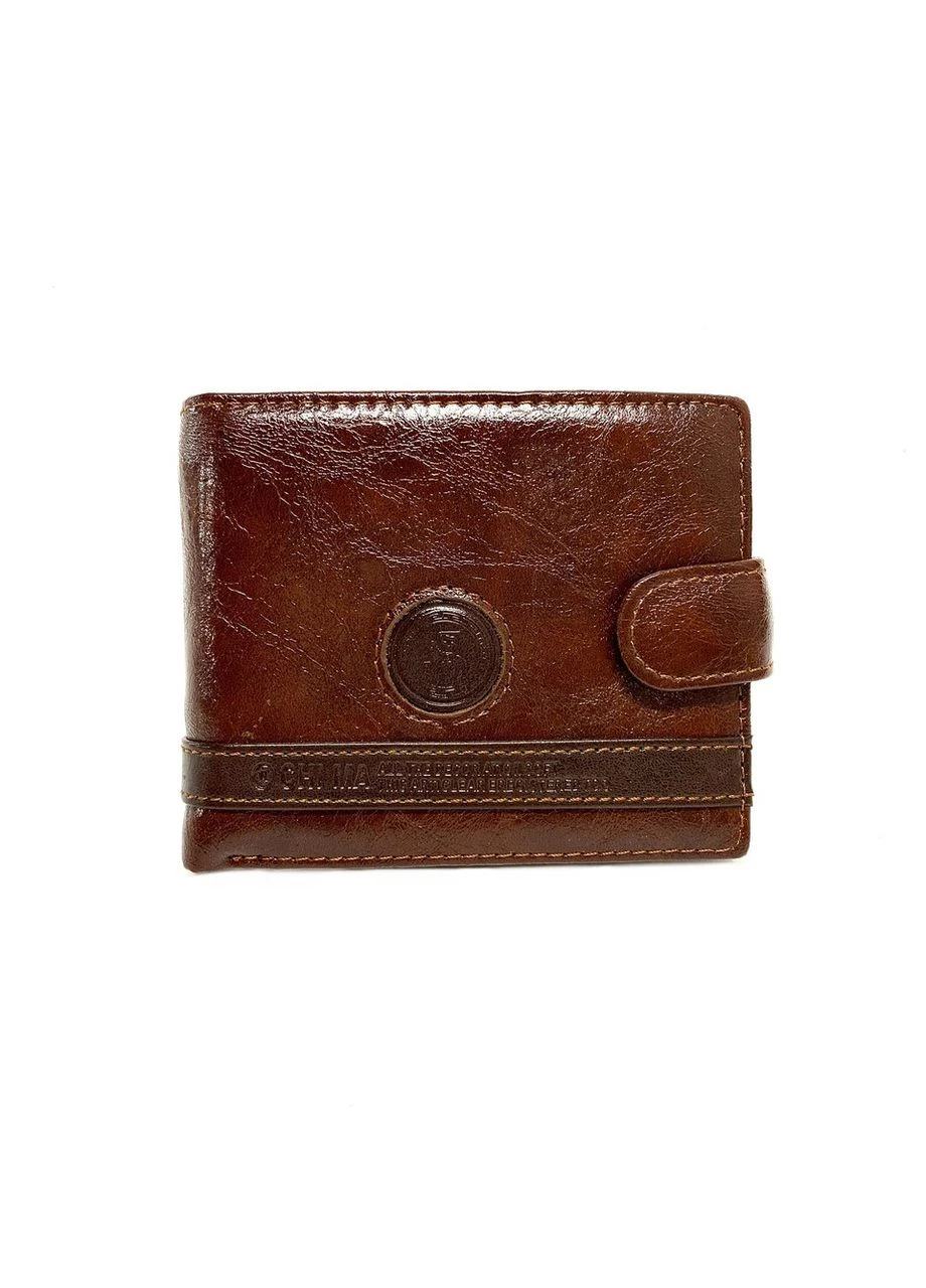 Мужское портмоне из эко-кожи Chima 3002-N80982 коричневое 10 х 8.5 х 2 No Brand (369157525)