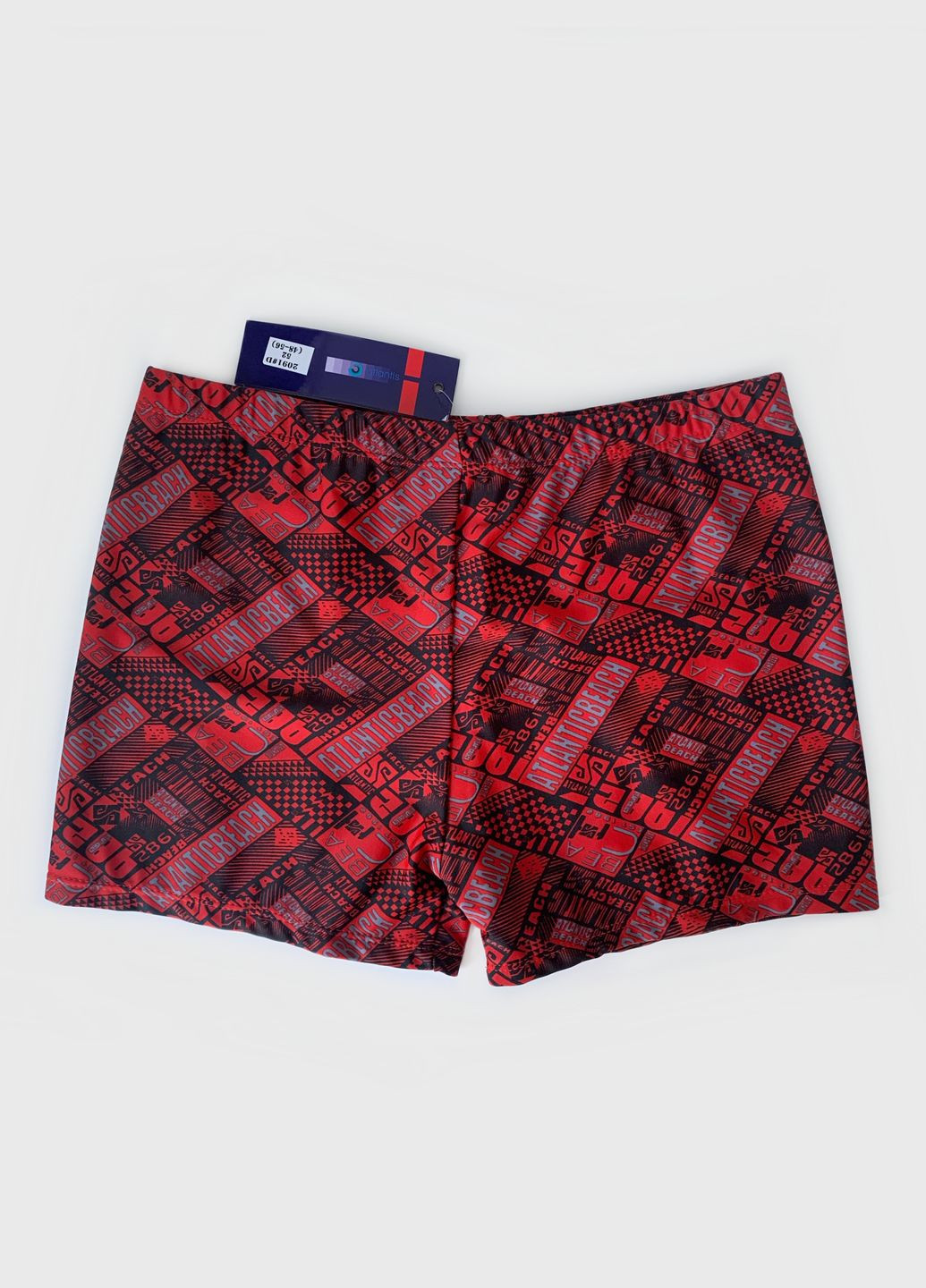 Мужские комбинированные мужские купальные плавки-шорты красные шорты Atlantis